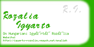 rozalia igyarto business card